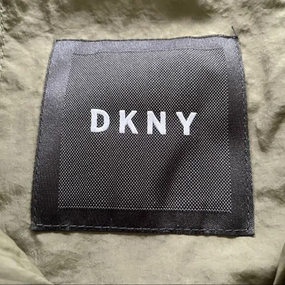 DKNY Water Resistant Women’s Olive Green Jacket New With Tags Size Small - Picture 10 of 16